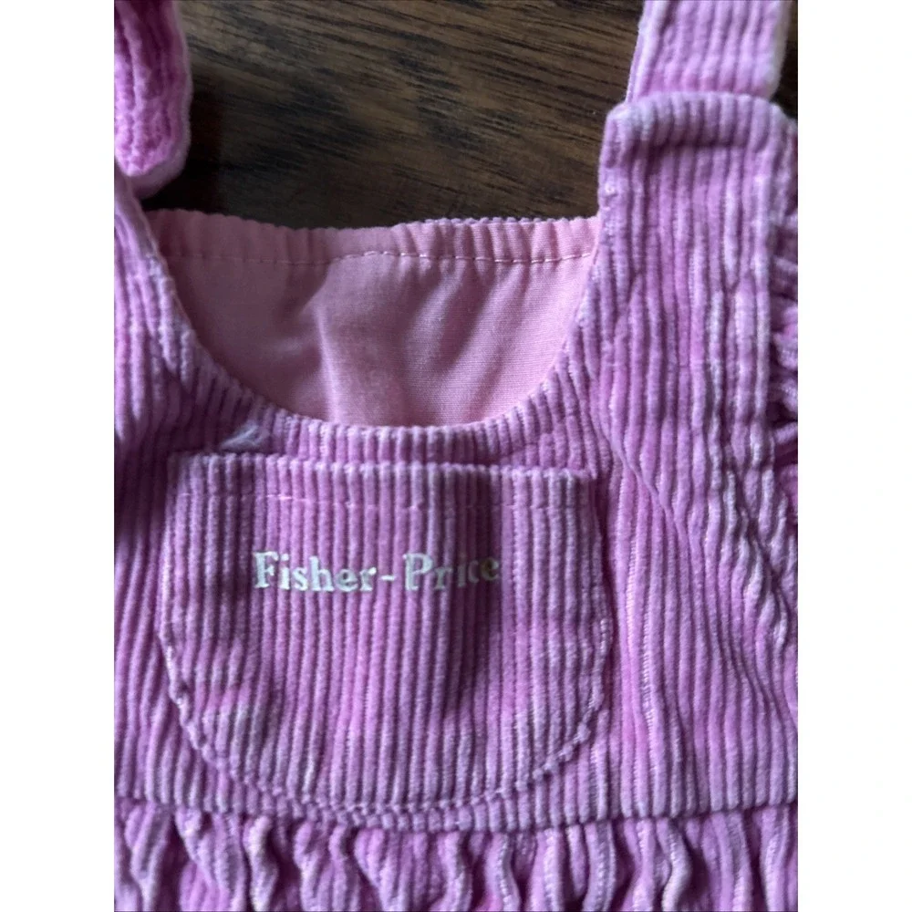 VINTAGE Doll/TEDDY BEAR fisher price BRAND Corduroy  BIB OVERALLS